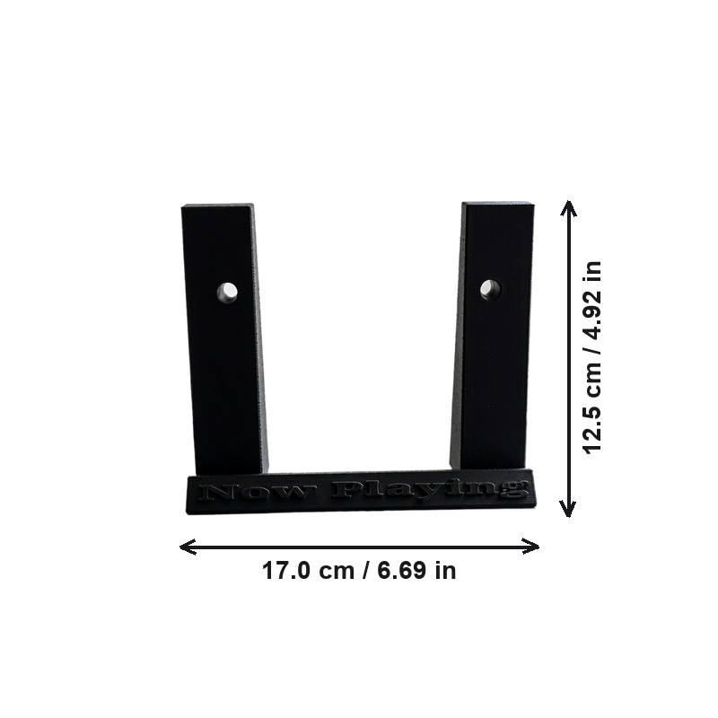 Now Playing Vinyl Record Display Stand, Album Cover Holder for Turntable Setups — dimensions