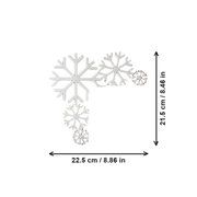 Snowflake Door Corner Decor, Winter Christmas Holiday Door Frame Seasonal Trim — product scene