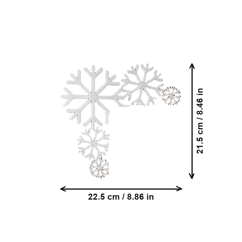 Snowflake Door Corner Decor, Winter Christmas Holiday Door Frame Seasonal Trim — product scene