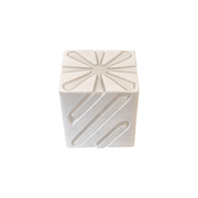 Impossible Passthrough Geometric Cube, Smooth Finish Desktop Decor for Workspaces — white background