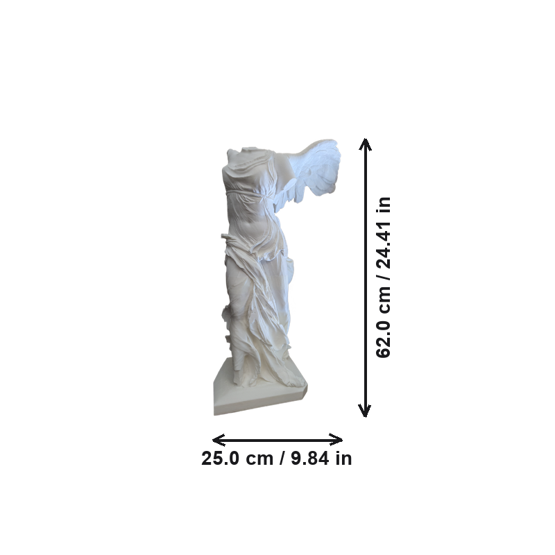 Classical Winged Figure Sculpture Home Art Decor Display Ornament — white background
