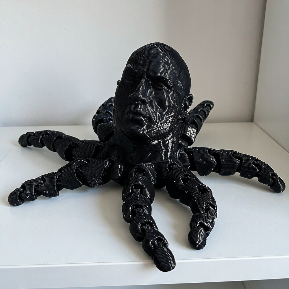 Novelty Articulated Face Head Tentacle Decorative Figurine, Desktop and Tabletop Display Ornament — additional product view