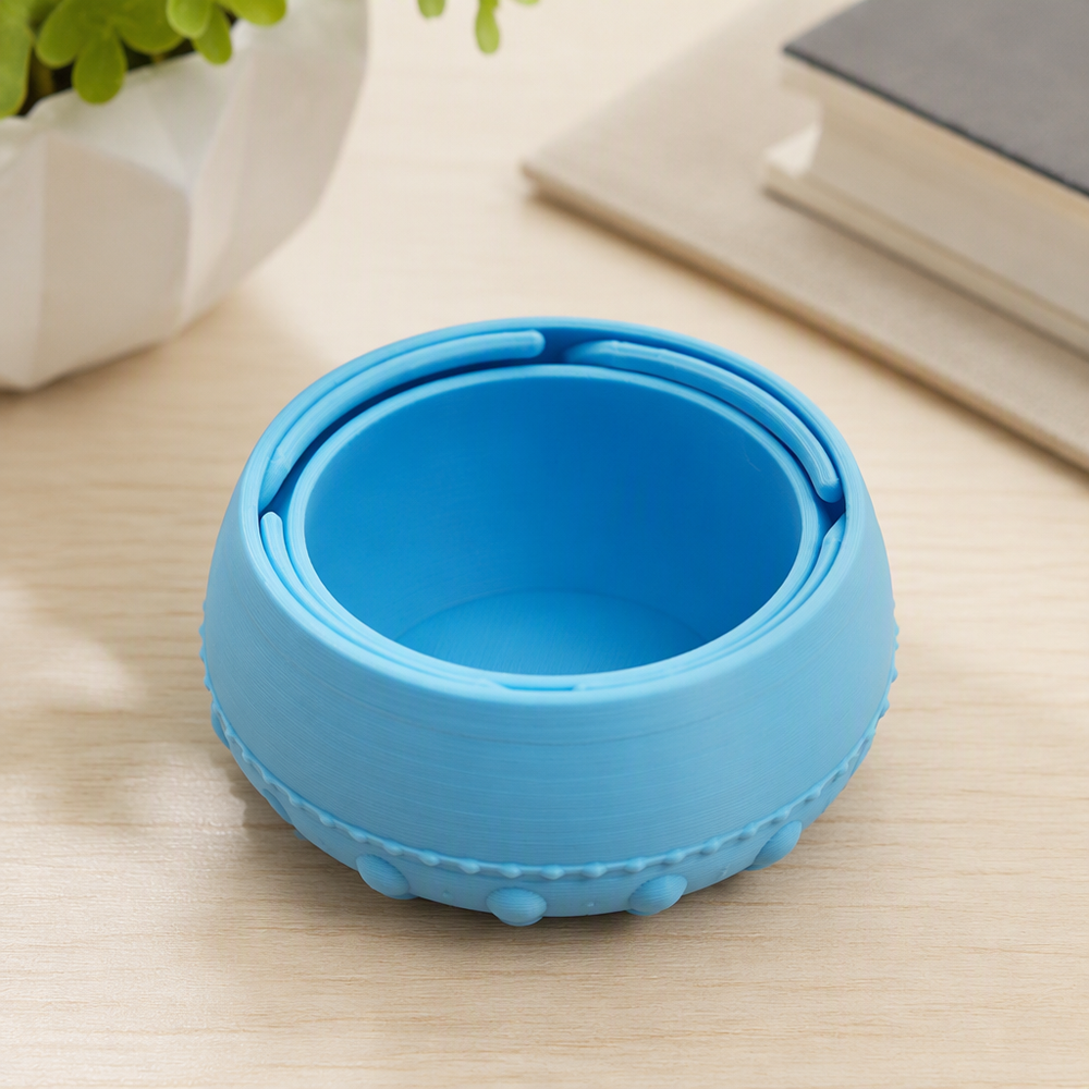 Twist Lock Rotating Small Desktop Storage Box, Secure Desktop Organizer Container — main product view