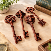 Set of 4 Decorative Vintage Style Ornament Keys for Home Display and Themed Arrangements — main product view