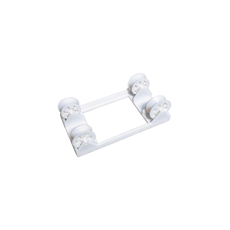 Gear Rotating Printer Spool Holder, Smooth Rolling Desktop Bracket With No Extra Hardware Required — white background