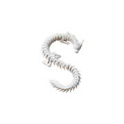 Articulated Dragon Figurine, Flexible Movable Poseable Desktop and Home Shelf Display Ornament — white background