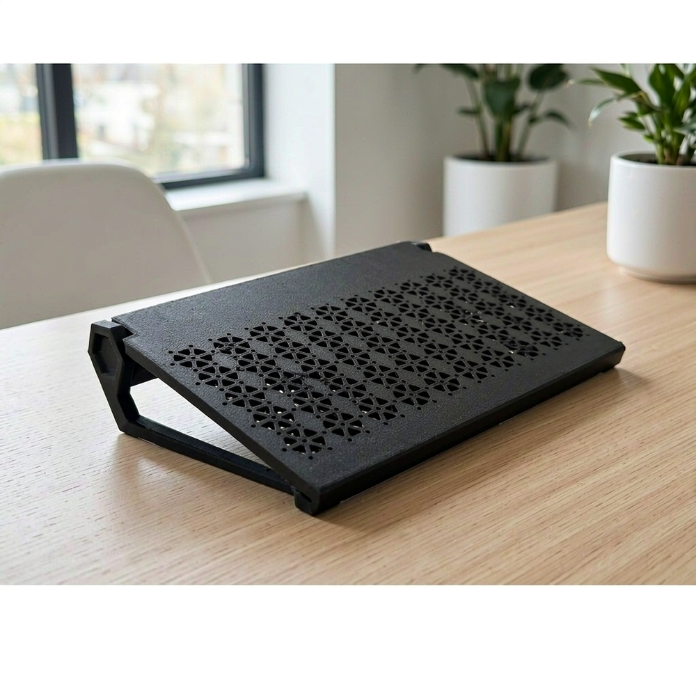 Adjustable Ventilated Monitor Top Shelf, Perforated Desktop Storage Holder for Computer Screen — main product view