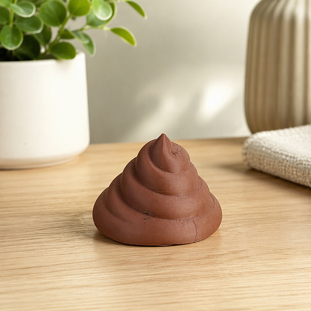 Novelty Spiral Poop Shaped Figurine, Funny Gag Decor for Home and Desk Display — main product view