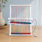 Complete DIY Weaving Loom Craft Set with Frame, Shuttle, Comb and Rocker — additional product view