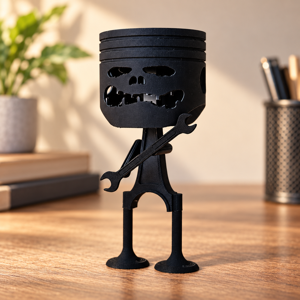 Auto Piston Themed Decorative Figurine, Novelty Desk and Shelf Ornament for Home Display and Car Enthusiasts — product scene