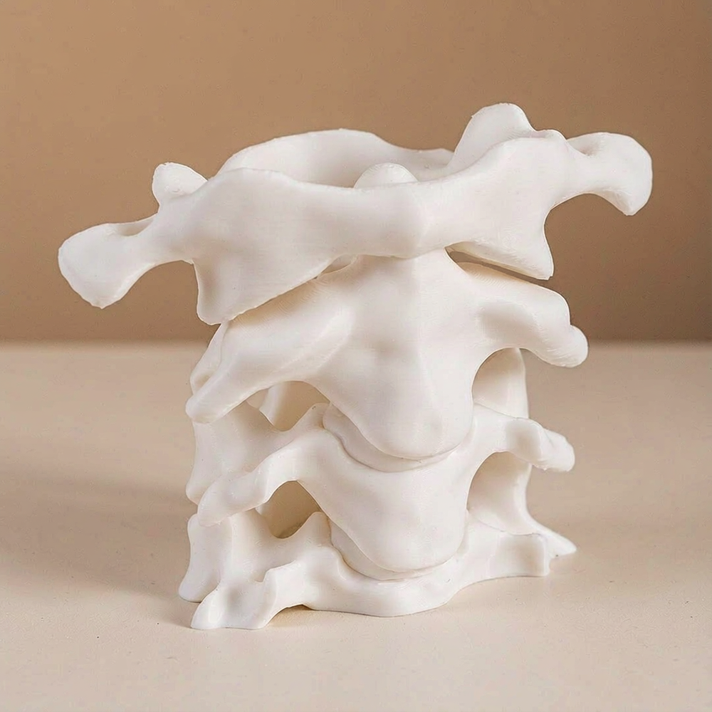 Cervical Vertebra Shaped Pen Holder, Novelty Desktop Pencil Cup for Office Desk Stationery Organization — product scene