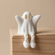 Ghost Figurine with Movable Articulated Legs, Shelf Sitter Tabletop Home Decor for Halloween and Everyday Display — product scene