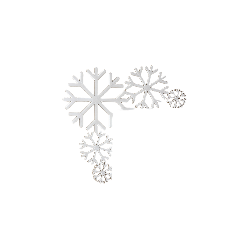 Snowflake Door Corner Decor, Winter Christmas Holiday Door Frame Seasonal Trim — product scene