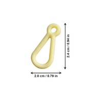 5 Pack Mini Lightweight Carabiner Clips, Small EDC Hooks for Keychains and Backpack Organization — dimensions