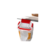 Cabinet Door Hanging Trash Bag Holder, No-Install Kitchen Waste Bag Rack — white background