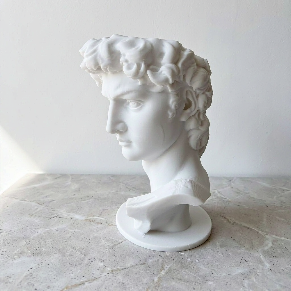 Classic Art Bust Sculpture, Multi-Purpose Desktop Decor and Egg Holder for Home and Kitchen — additional product view