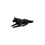 Articulated Movable Joint Wolf Figurine, Poseable Animal Statue for Home Desk and Shelf Decor — white background