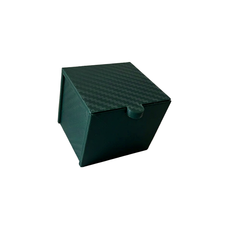 Foldable Lidded Small Desktop Organizer Storage Box — white background