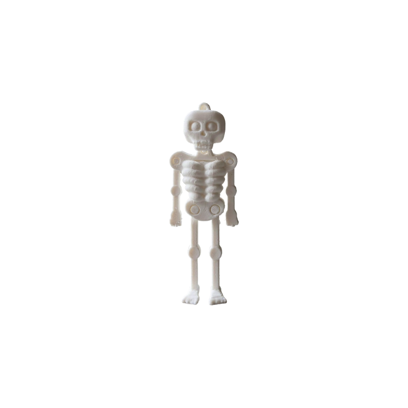 2 Pieces Movable Joint Skeleton Charm Earrings, Spooky Funny Creative Halloween Themed Jewelry — white background