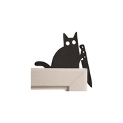 Cat Silhouette Door Frame Topper, Quirky Corner Decor for Home and Office Display — white background