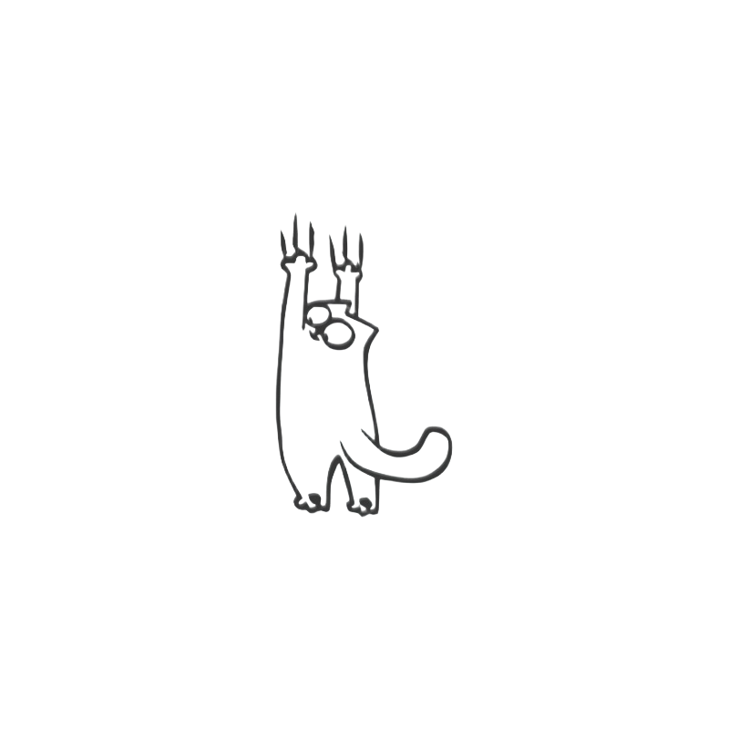3pcs Cute Simple Style Black Cat Line Art Wall Hanging Decor for Home Decoration