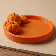 Pumpkin Accent Decorative Tray Fall Autumn Tabletop Desktop Home Display Ornament — product scene