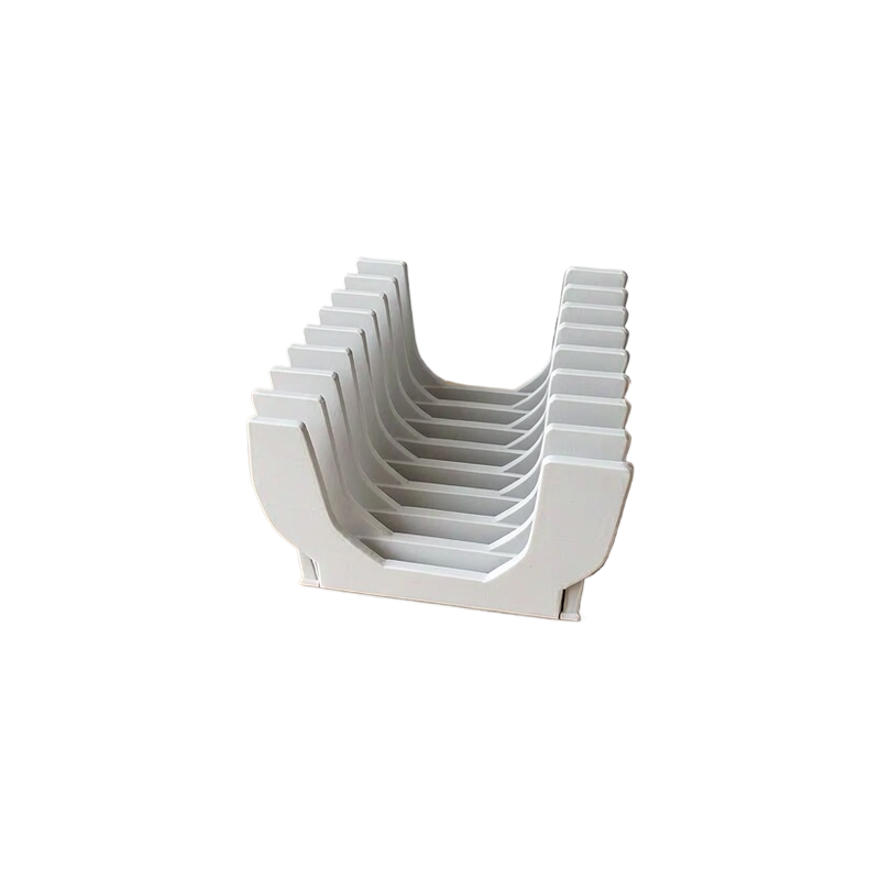Multi-Slot Kitchen Lid Organizer Rack, Storage Holder for Cutting Boards and Small Plates, Cabinet and Pantry Organizer — white background