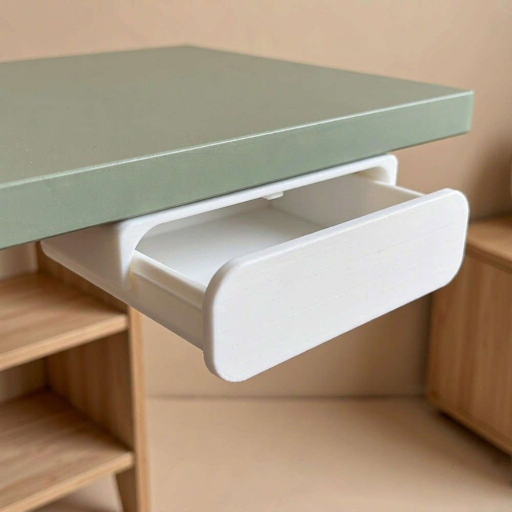 Under Desk Self-Adhesive Hidden Storage Organizer for Small Office Supplies — product scene