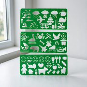 3 Pieces Multi-Pattern Drawing Stencils For Art, Handcraft, Doodling And Tracing — additional product view