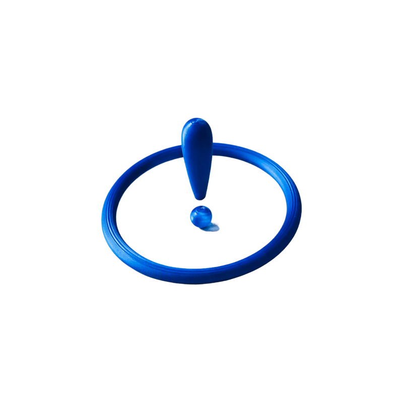 Exclamation Mark Shaped Hovering Fidget Spinner for Desktop Stress Relief — white background