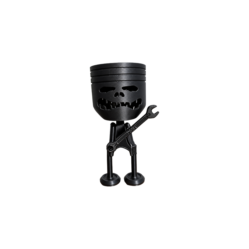 Auto Piston Themed Decorative Figurine, Novelty Desk and Shelf Ornament for Home Display and Car Enthusiasts — white background