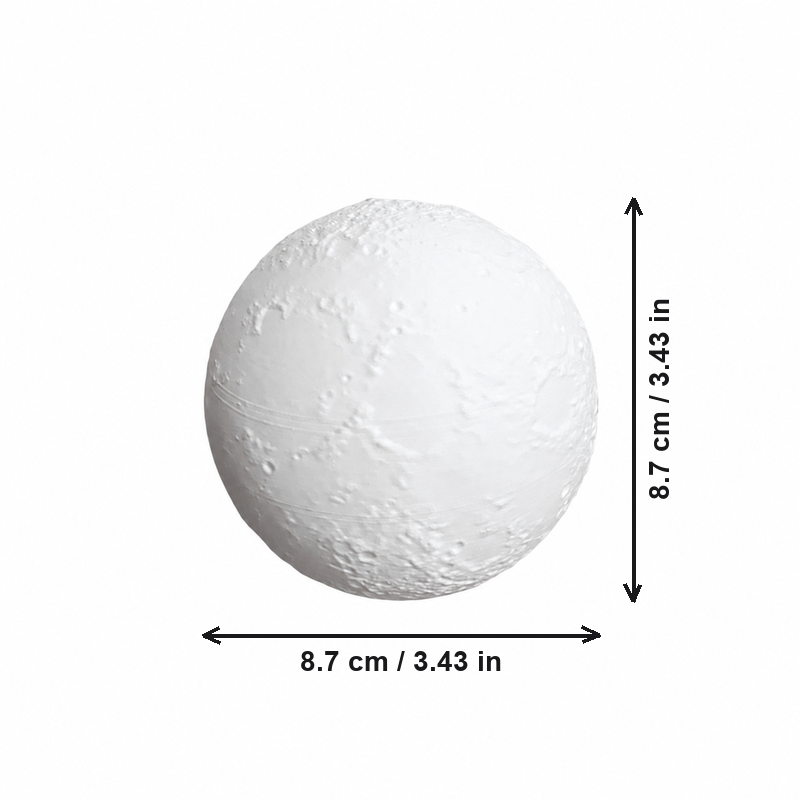 Moon Textured Screw-Top Spherical Storage Box, Decorative Desktop Small Item Organizer — white background