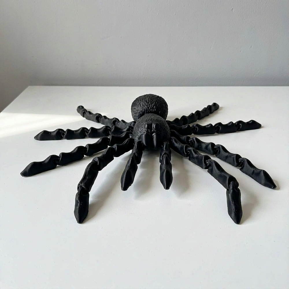 Articulated Posable Spider Figurine, Spooky Festive Home Desktop Shelf Display Decor — additional product view