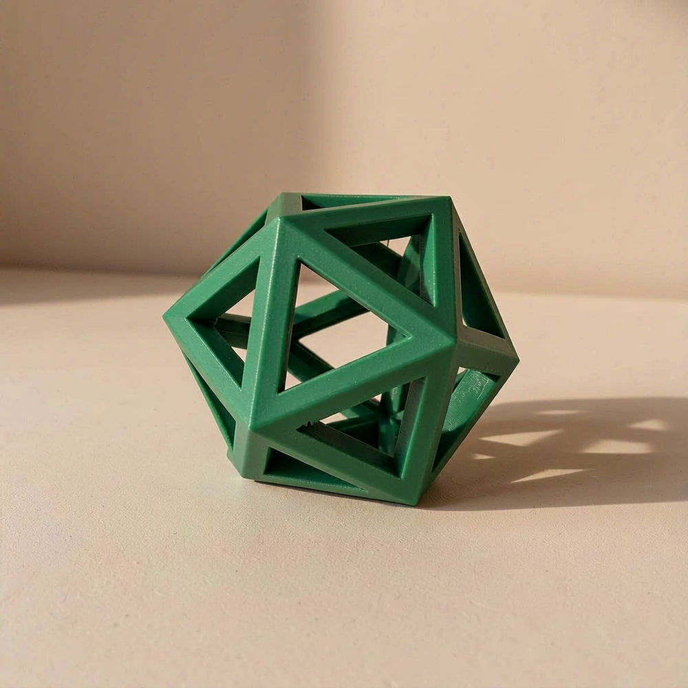 Hollow Open Geometric Polyhedron Minimalist Home Decor, Desktop and Shelf Display Ornament — product scene