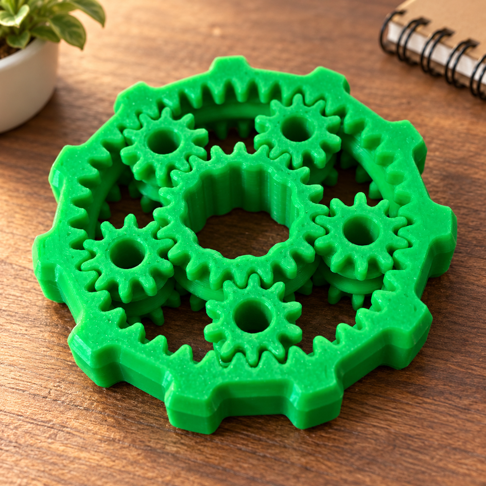 Rotatable Planetary Gear Fidget Spinner with Interlocking Structure — product scene