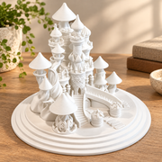 Fantasy Mushroom Castle Decor Ornament Desktop Home Display Statue — product scene