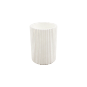 Ribbed Minimalist Pen Holder, Desktop Pencil Cup Organizer for Home and Office Desks — white background