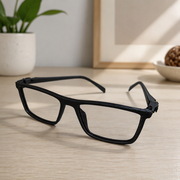 Classic Full Rim Rectangular Simple Plain Eyeglass Frame — main product view