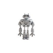 Articulated Movable Joint Robot Figurine Desktop Decor Collectible Ornament — white background