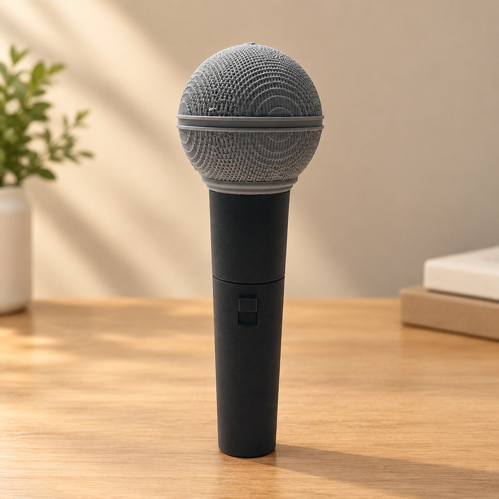 Realistic Textured Microphone Prop, Stage and Photography Display Decoration — product scene