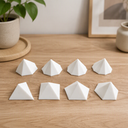 8 Piece Multi-Faceted Geometric Pyramid Set Desktop Home Display Ornament — main product view