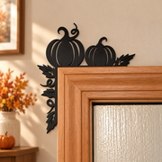 Pumpkin and Leaf Door Corner Decor Fall Thanksgiving Seasonal Home Accent — product scene