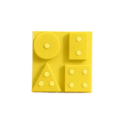 Geometric Shape Matching Set, Stackable Pieces with Matching Base — white background