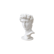 Classic Art Bust Sculpture, Multi-Purpose Desktop Decor and Egg Holder for Home and Kitchen — white background
