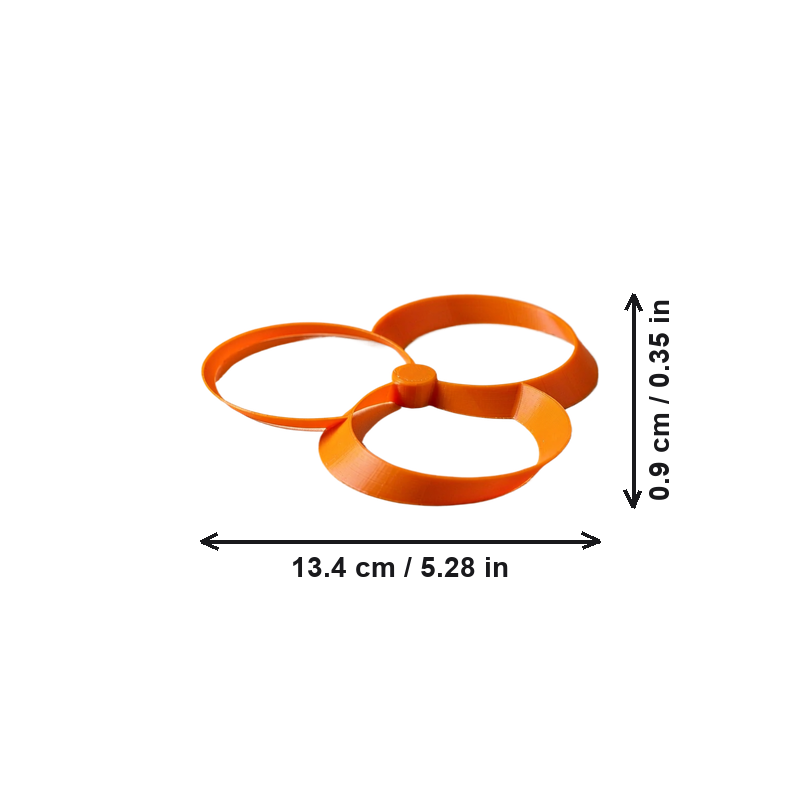 3-Blade Toroidal Propeller Ring Rotor for Stable Airflow and Smooth Rotation — dimensions