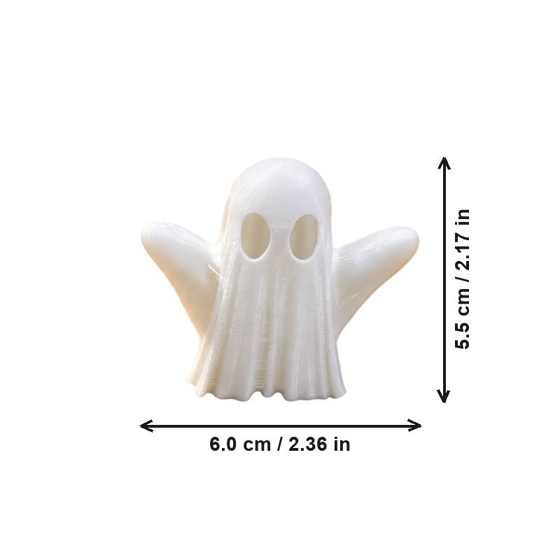 Friendly Spooky Ghost Tealight Holder, Halloween Party Table Centerpiece Seasonal Decor — dimensions