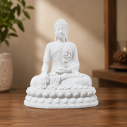 Seated Buddha Sculpture, Decorative Ornament for Home Desk and Shelf Display — product scene