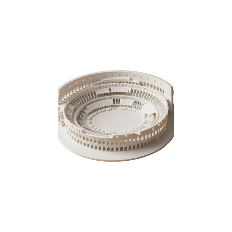 Detailed Roman Colosseum Historic Landmark Architectural Model Desktop and Shelf Display Decor Piece — white background