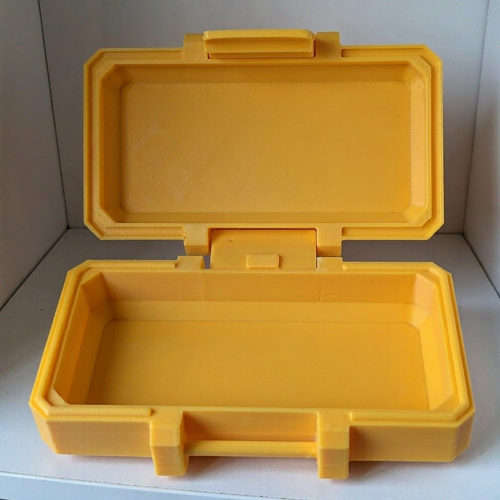 Small Hinged Mini Storage Organizer Box with Snap Closure, Portable Case for Tiny Daily Essentials and Small Jewelry — additional product view