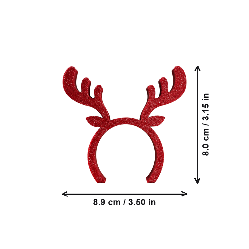 Festive Reindeer Antler Napkin Ring Christmas Holiday Dinner Table Decoration — dimensions